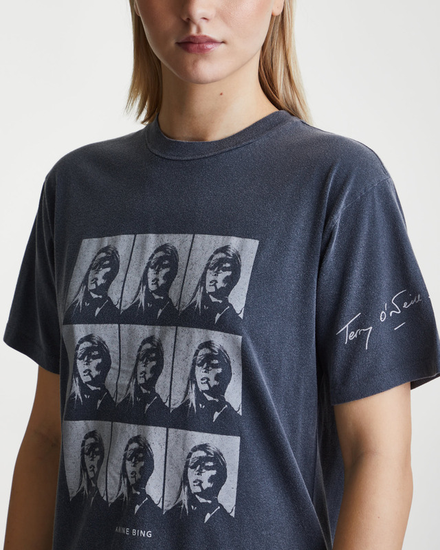 Anine Bing T-Shirt Hudson x Brigitte Bardot Washed black S