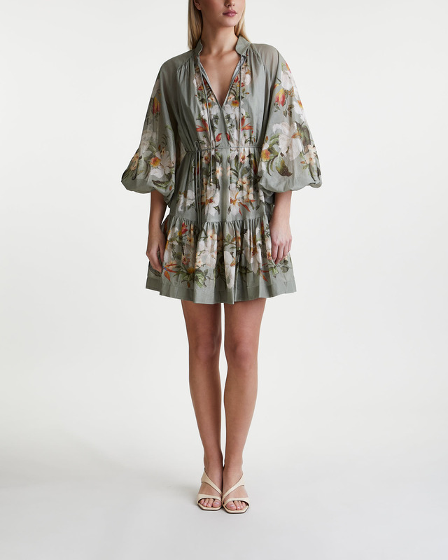 ZIMMERMANN Dress Lexi Billow Mini Sage 0 (XS-S)