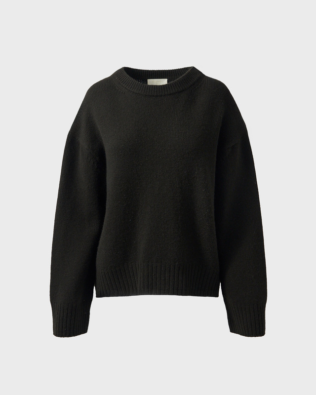 Genser Cashmere Wool R-neck Dark Green