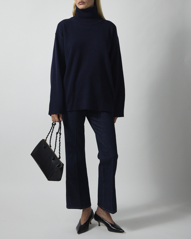 Polotröja Soft Wool Turtleneck Navy