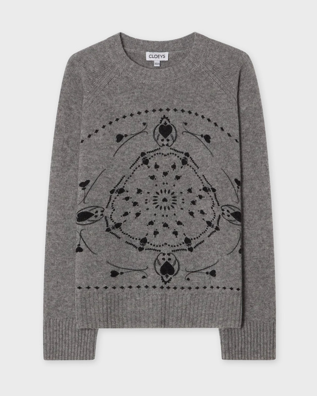 Tröja Bandana Cashmere Grå