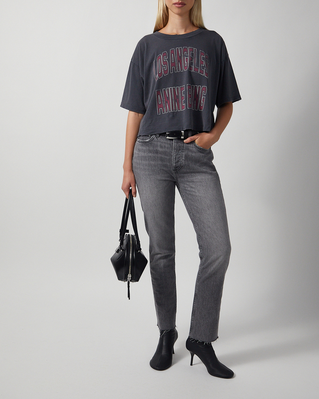 T-shirt Johnny Cropped  Washed black