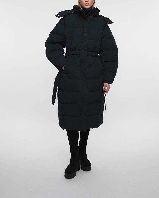 Ganni Jacket Tech Seersucker Puffer Black XXS/XS