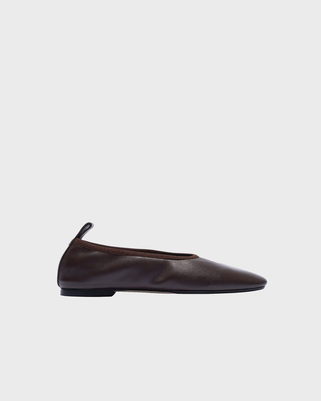 Flats Dex Nappa Leather Moka Dark Brown