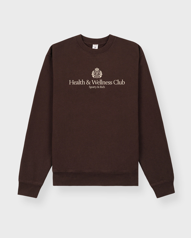 Sweatshirt H&W Crest Crewneck Chocolate