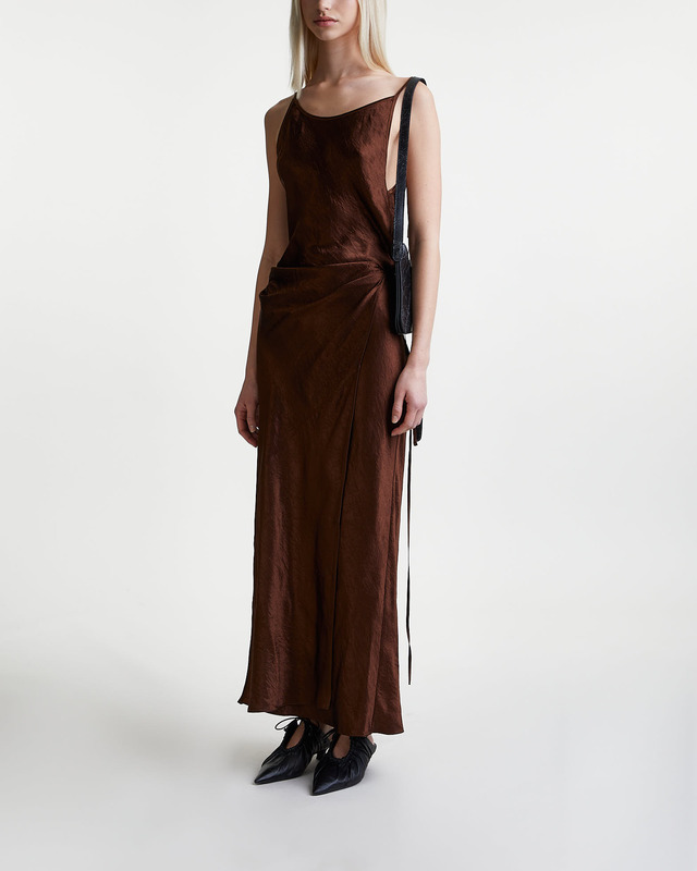 Acne Studios Dress Satin Chocolate 38