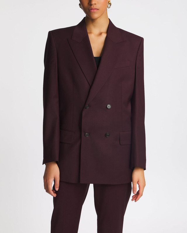 Filippa K Blazer Double Breasted Burgundy  36