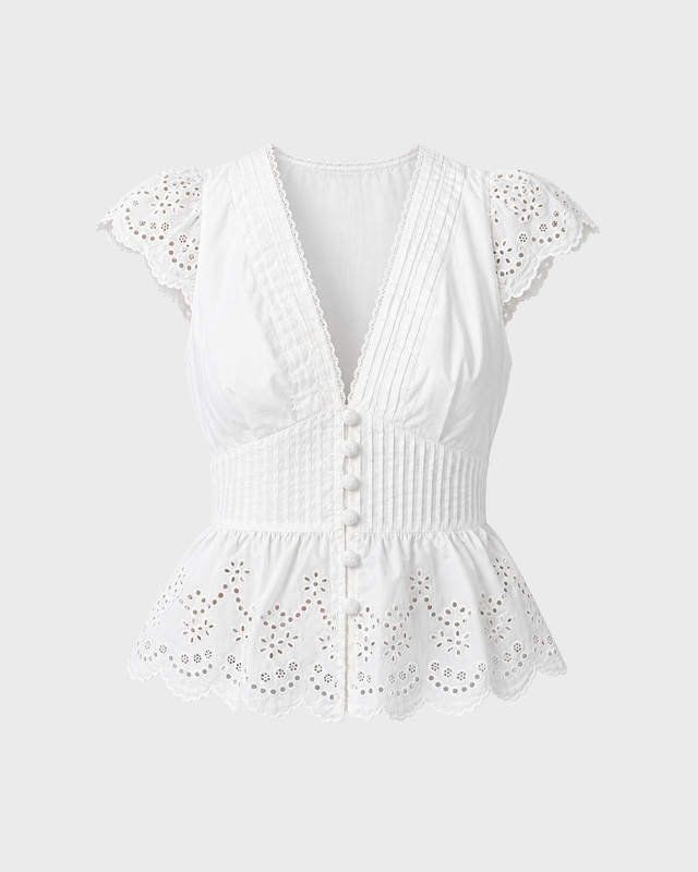 Blus Embroidery Offwhite