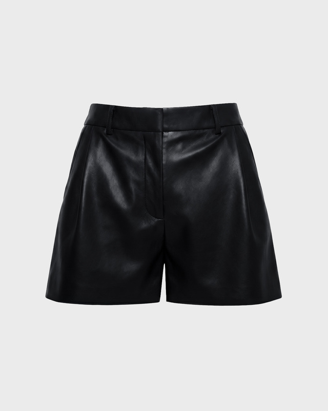 Shorts Faux Leather Svart