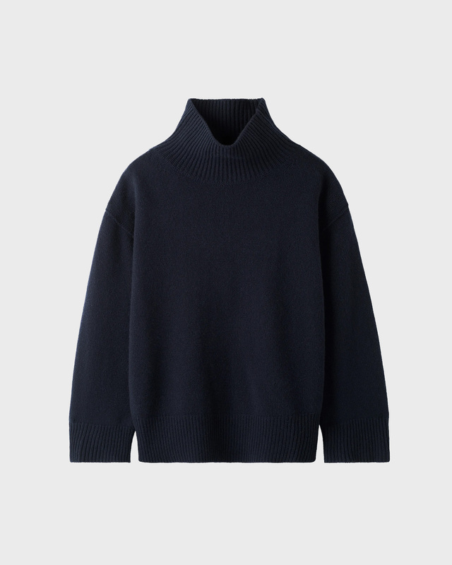 Genser Boyfriend Turtleneck Navy