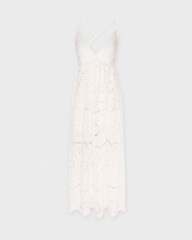 ZIMMERMANN Dress Lexi Embroidered Slip Ivory 1 (S-M)