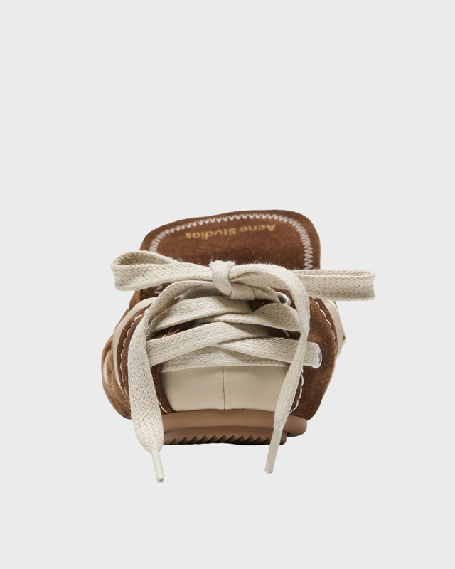 Sneakers Lace-up Minimalistic White/Brown