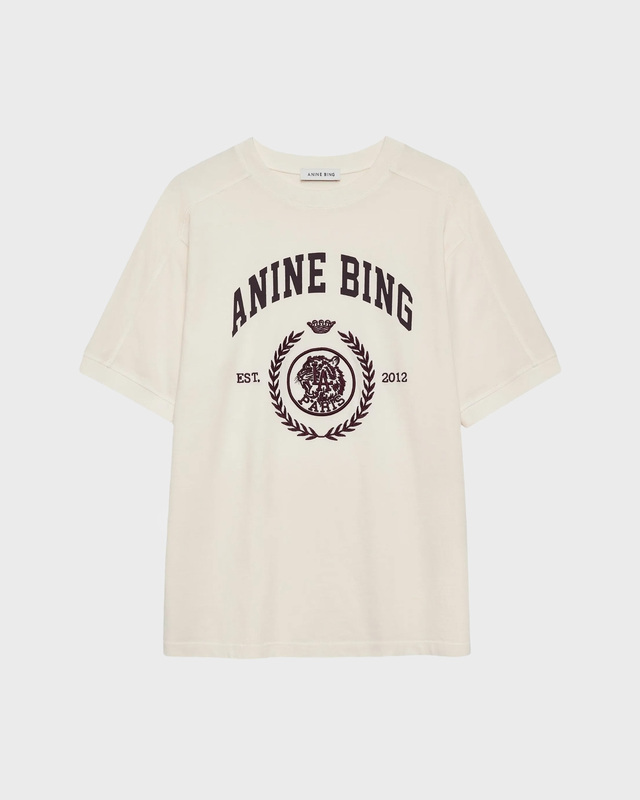 T-skjorte Jaylin Tee Collegiate Ecru