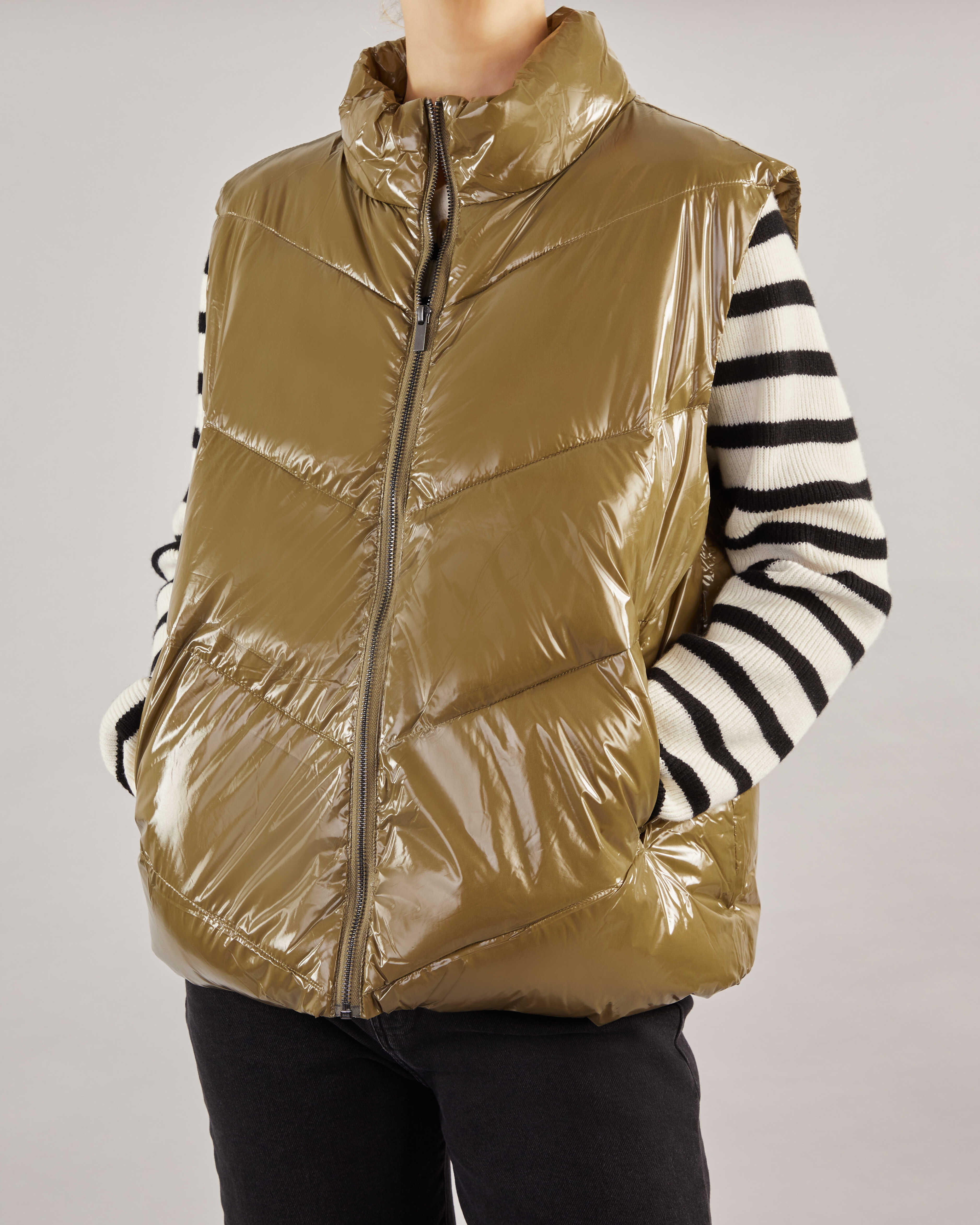 gold down vest