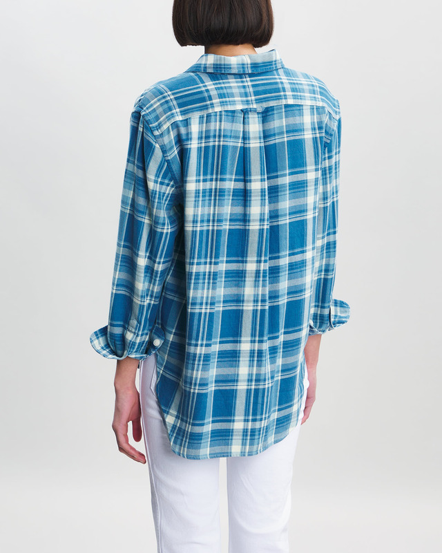 Polo Ralph Lauren Skjorta Oversize Plaid Twill Vit/blå M