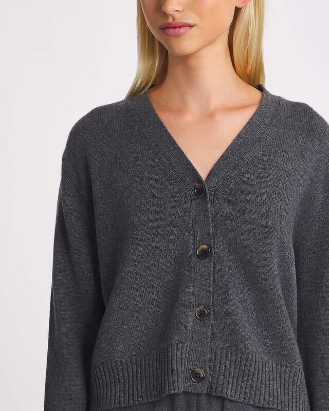 LISA YANG Cardigan Marion Cashmere Grå 0 (XS-S)