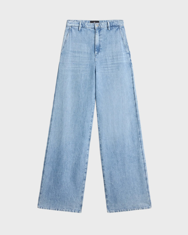 Jeans Wide Trousers Light Blue Wash Iris