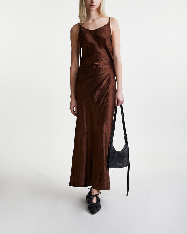 Acne Studios Dress Satin Chocolate 38