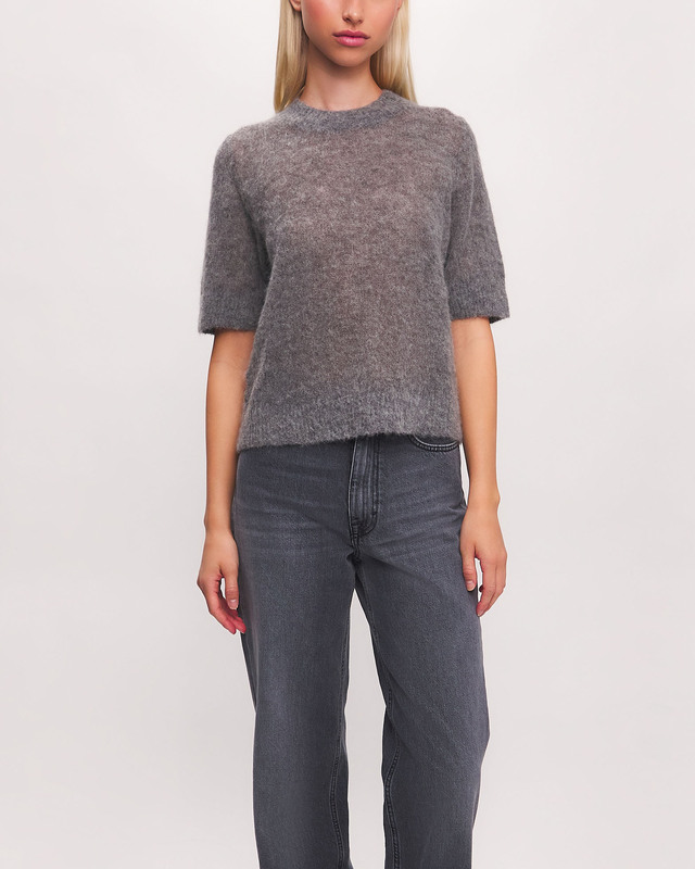 Dagmar TOP Brushed Alpaca Grey S