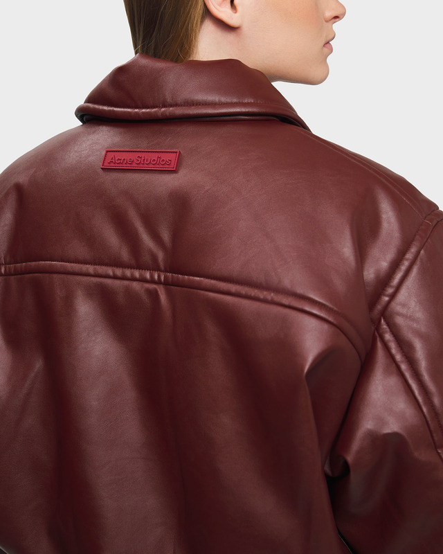 Acne Studios Jacka Coated Bomber Burgundy  38