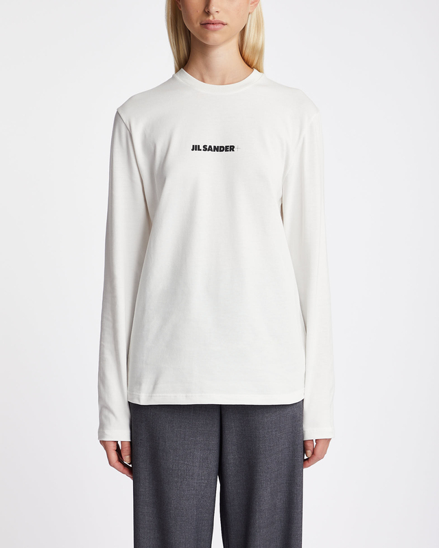 JIL SANDER Logo-print cotton sweatshirt Beige S