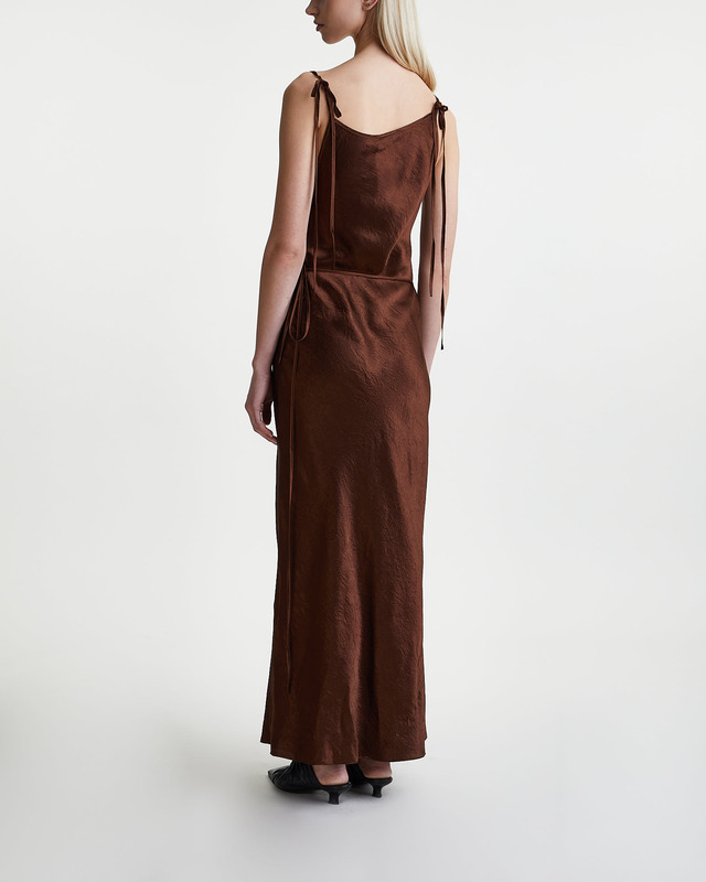 Acne Studios Dress Satin Chocolate 38