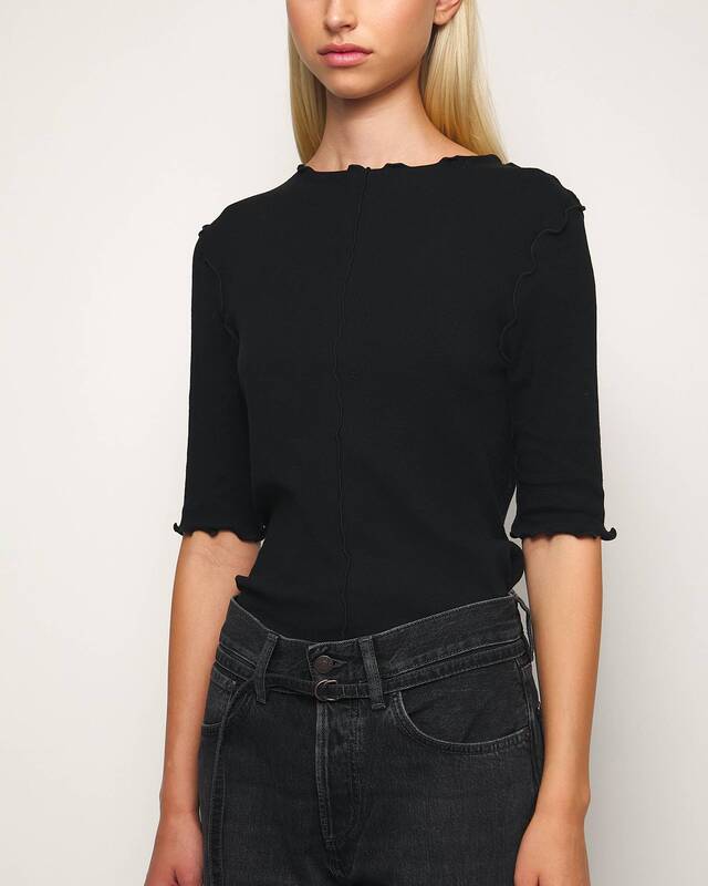 Rodebjer Topp Samantha Rib Jersey Svart L