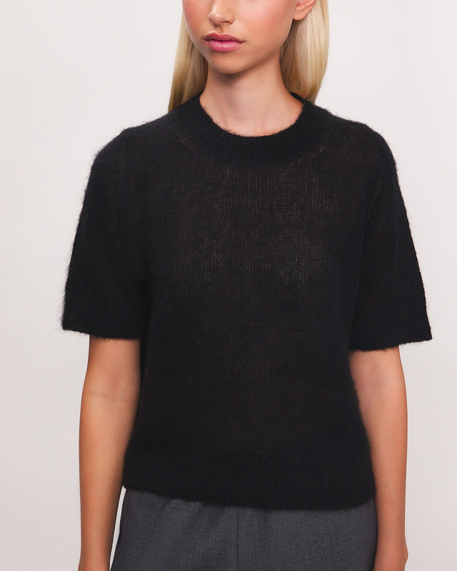 Dagmar Top Brushed Alpaca Black XL