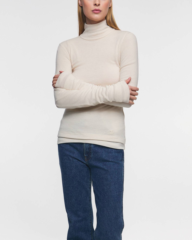 JIL SANDER Sweaters High Neck & Crewneck Double Layer Bone XS