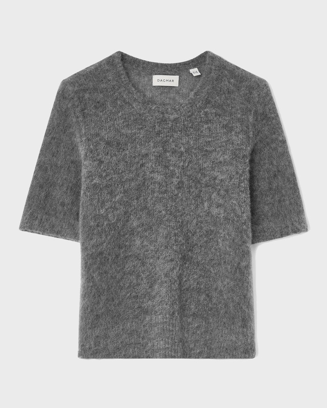 Dagmar TOP Brushed Alpaca Grey S