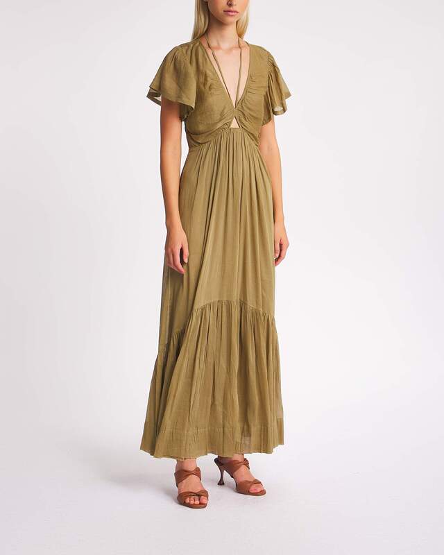 Isabel Marant Dress Agathe  Khaki FR 42 (EUR 40)