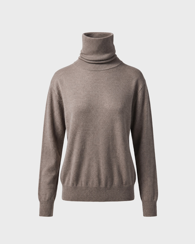 Genser Cashmere Wool Turtleneck Sand