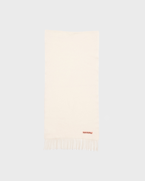 Fringe Wool Scarf Offwhite ONESIZE 1