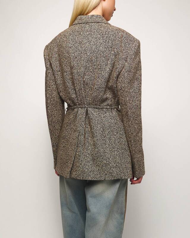 Acne Studios Kavaj Single-Breasted Tweed Beige/Brown 32