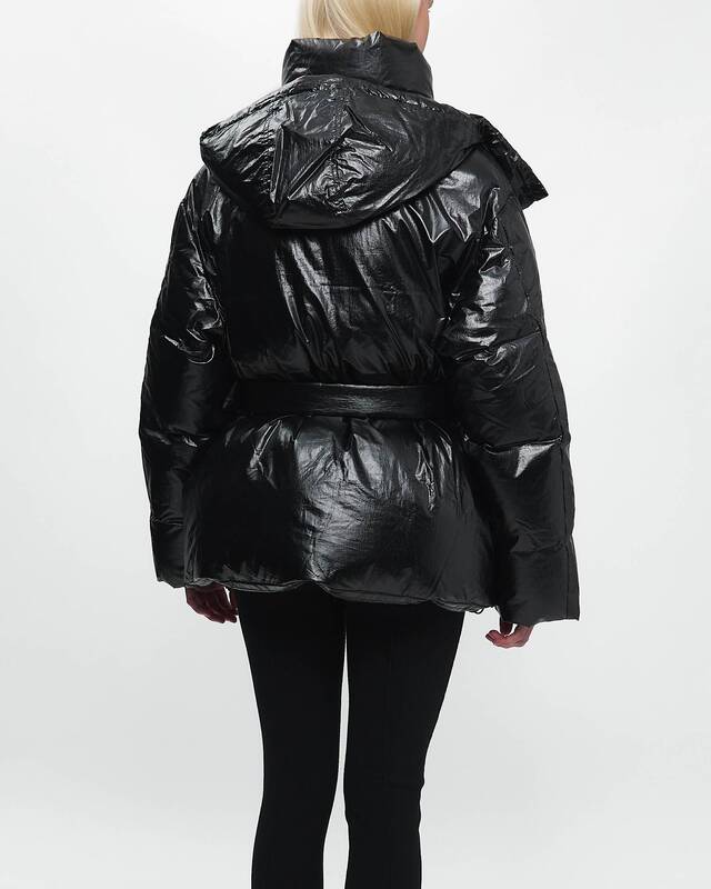 Acne Studios Jacket Hooded Belted Puffer Black 34