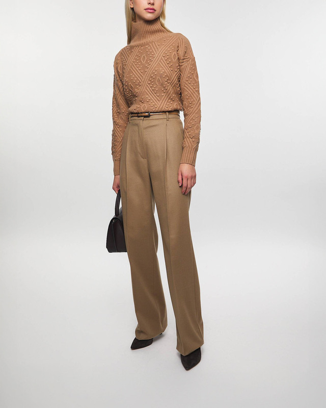 Max Mara Studio Trousers Zac Camel IT 46 (EUR 40)