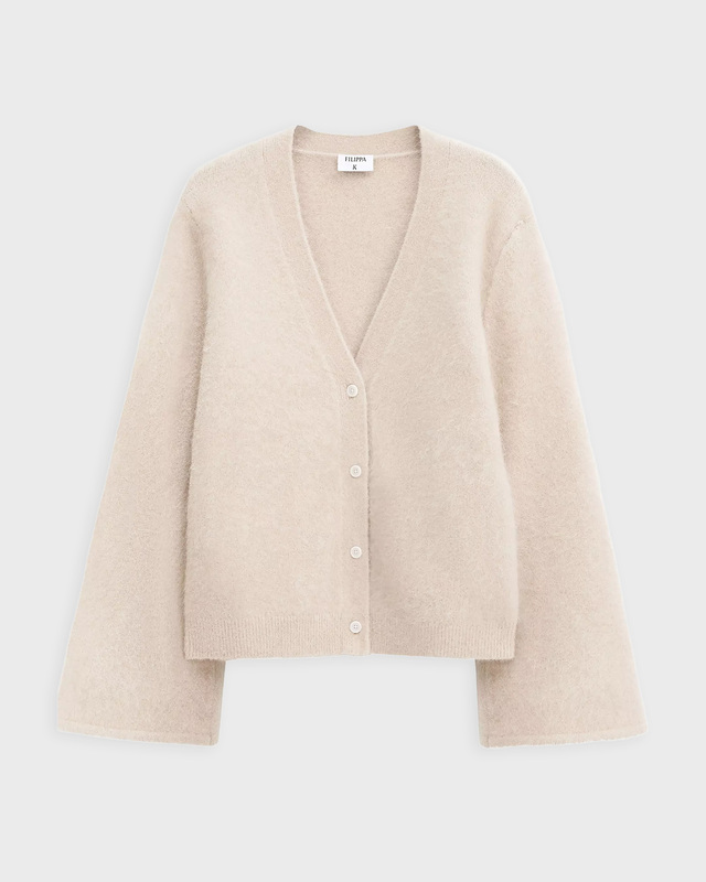 Filippa K Kofta Fluffy V-Neck Beige S