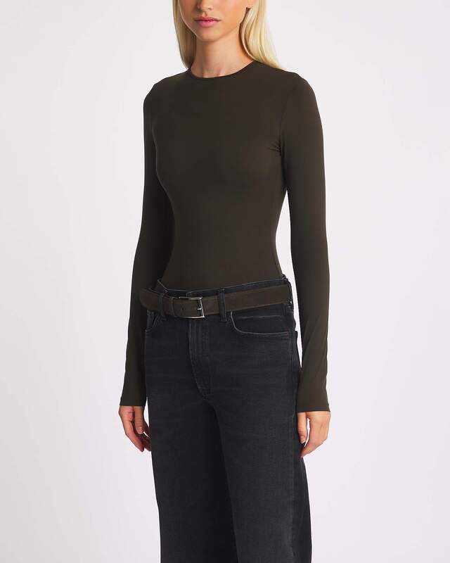 AGOLDE Bodysuit Aura Long Sleeve  Olivgrön M