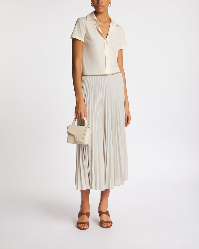 Vince Skirt Draped Pleated  White US 6 (EUR 38)