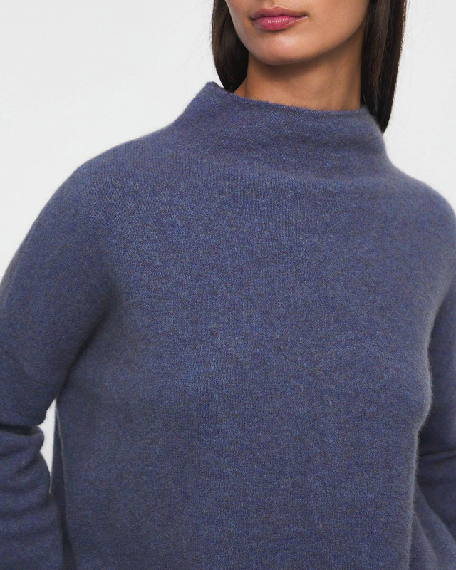 Filippa K Sweater Mika Yak Funnelneck Dusty blue XL