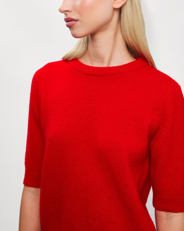 Wakakuu Icons Top London Wool Cashmere Röd S