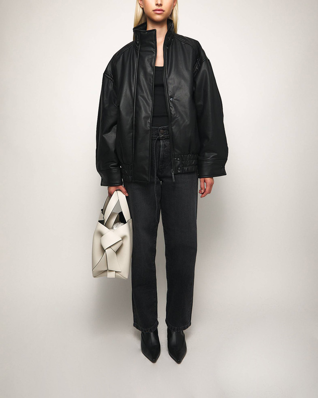 Acne Studios Jacka Leather Bomber Svart 34