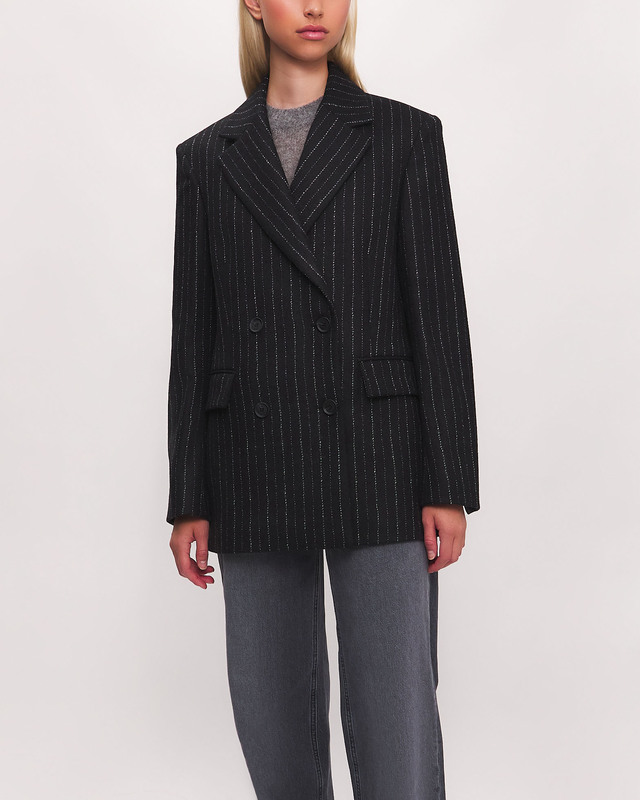 Dagmar Blazer Pinstripe White/Black  34