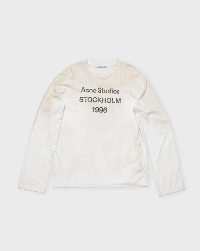 Acne Studios Long Sleeve T-shirt Relaxed Logo  White XXS