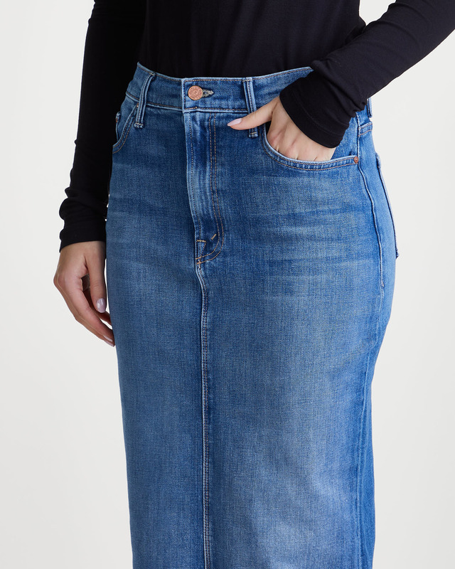 Mother Denim Skirt The Pencil Pusher Denim 27