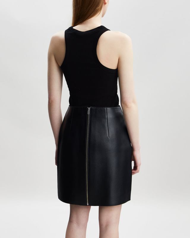 Teurn Studios Skirt Doublé Leather Mini Svart 40