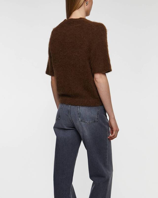 Dagmar Topp Brushed Alpaca Brun XS