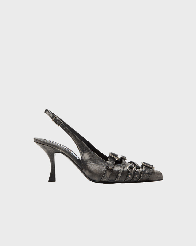 Acne Studios Heels Slingback Leather Black/White EUR 39