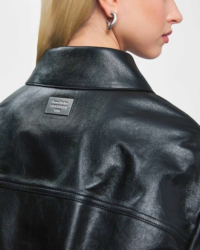 Acne Studios Jacket Relaxed Leather Black 36