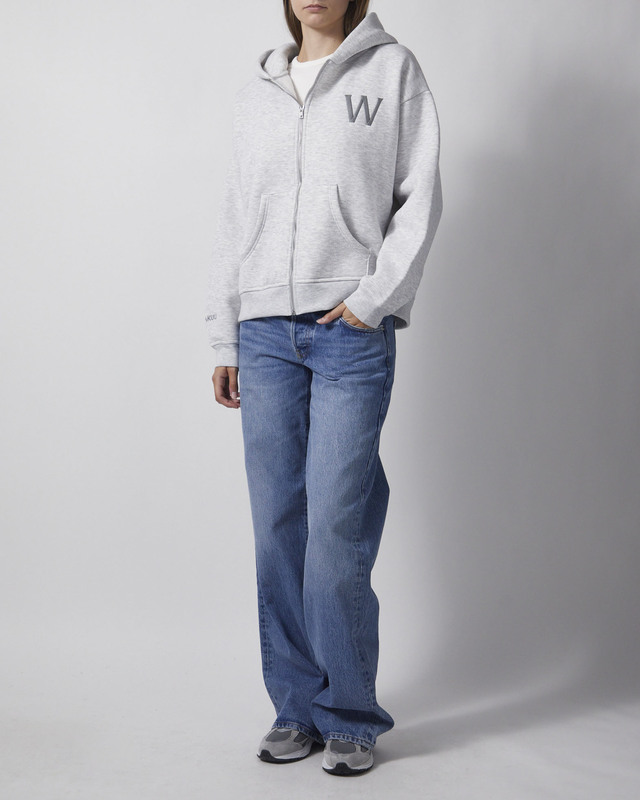 Hoodie Zip Wakakuu Grey Melange